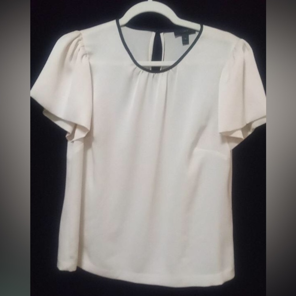 J Crew cream colored blouse